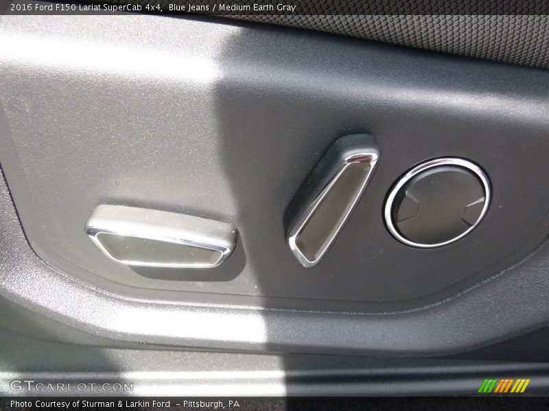 Blue Jeans / Medium Earth Gray 2016 Ford F150 Lariat SuperCab 4x4