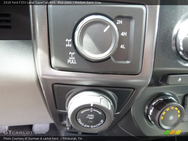 Blue Jeans / Medium Earth Gray 2016 Ford F150 Lariat SuperCab 4x4