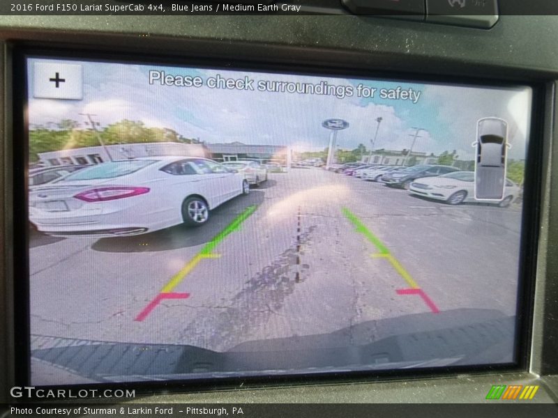 Blue Jeans / Medium Earth Gray 2016 Ford F150 Lariat SuperCab 4x4