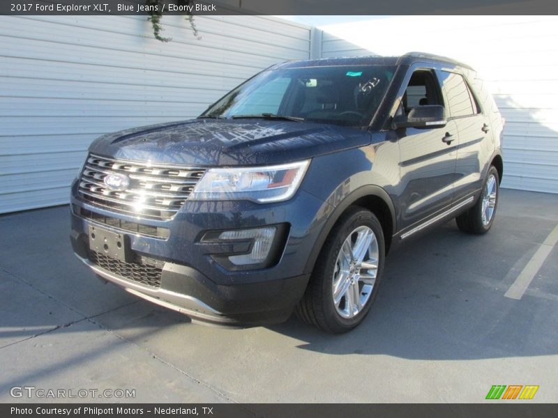 Blue Jeans / Ebony Black 2017 Ford Explorer XLT