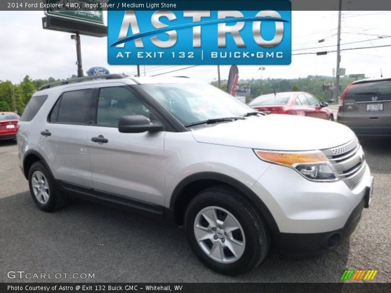 Ingot Silver / Medium Light Stone 2014 Ford Explorer 4WD