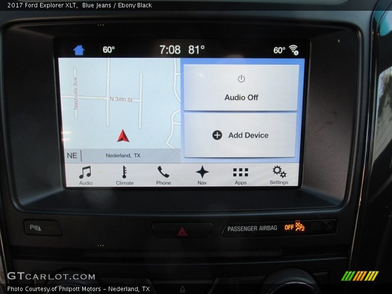 Blue Jeans / Ebony Black 2017 Ford Explorer XLT