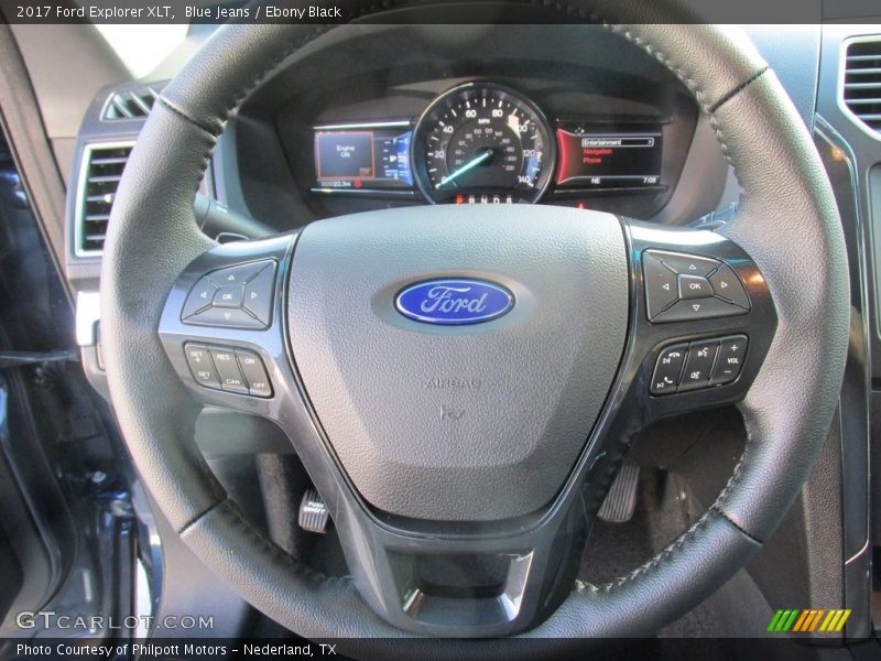 Blue Jeans / Ebony Black 2017 Ford Explorer XLT