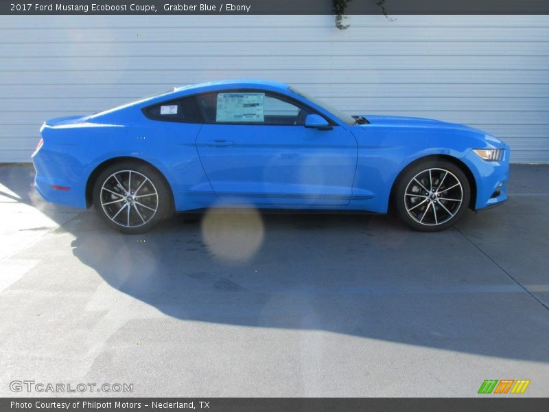 Grabber Blue / Ebony 2017 Ford Mustang Ecoboost Coupe