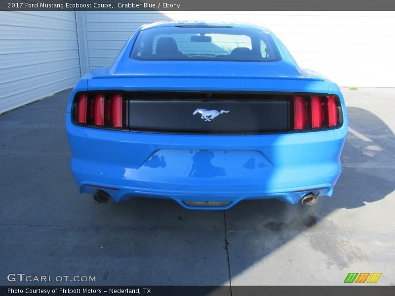 Grabber Blue / Ebony 2017 Ford Mustang Ecoboost Coupe