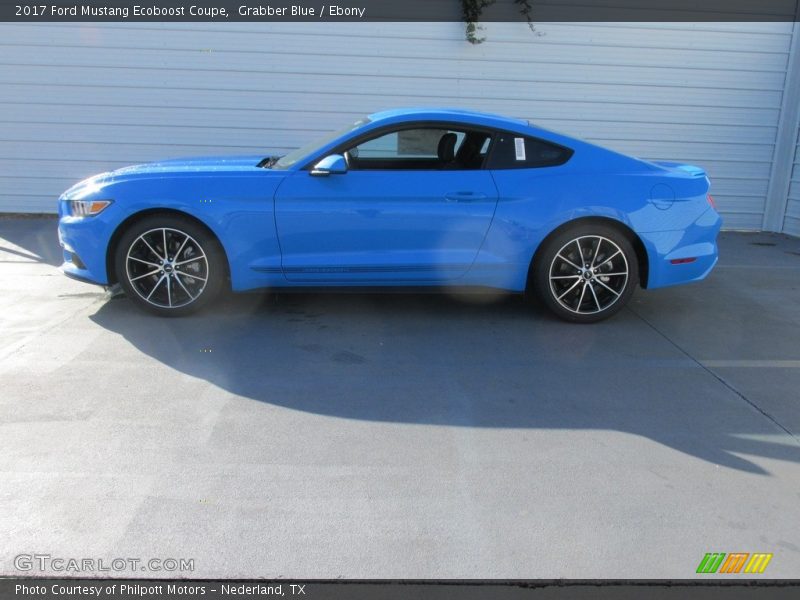 Grabber Blue / Ebony 2017 Ford Mustang Ecoboost Coupe