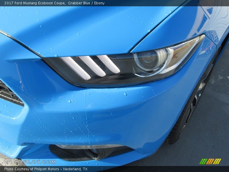 Grabber Blue / Ebony 2017 Ford Mustang Ecoboost Coupe