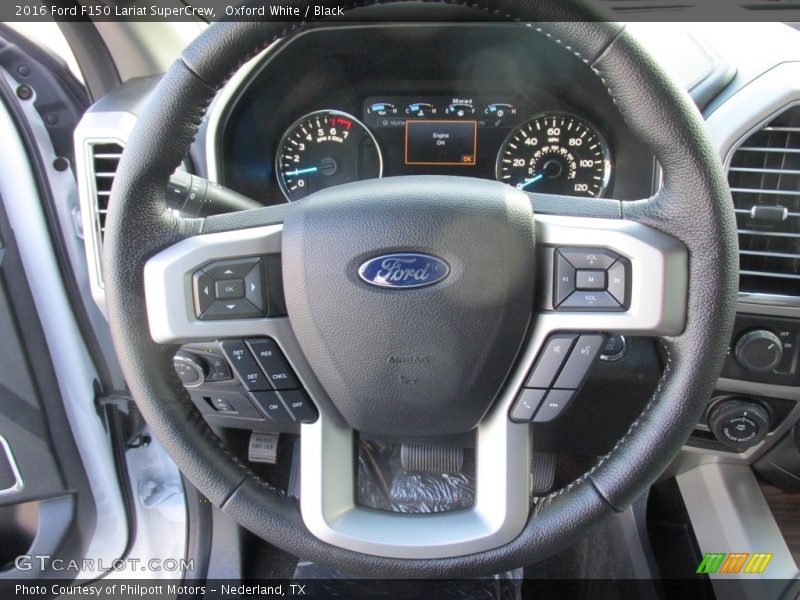 Oxford White / Black 2016 Ford F150 Lariat SuperCrew