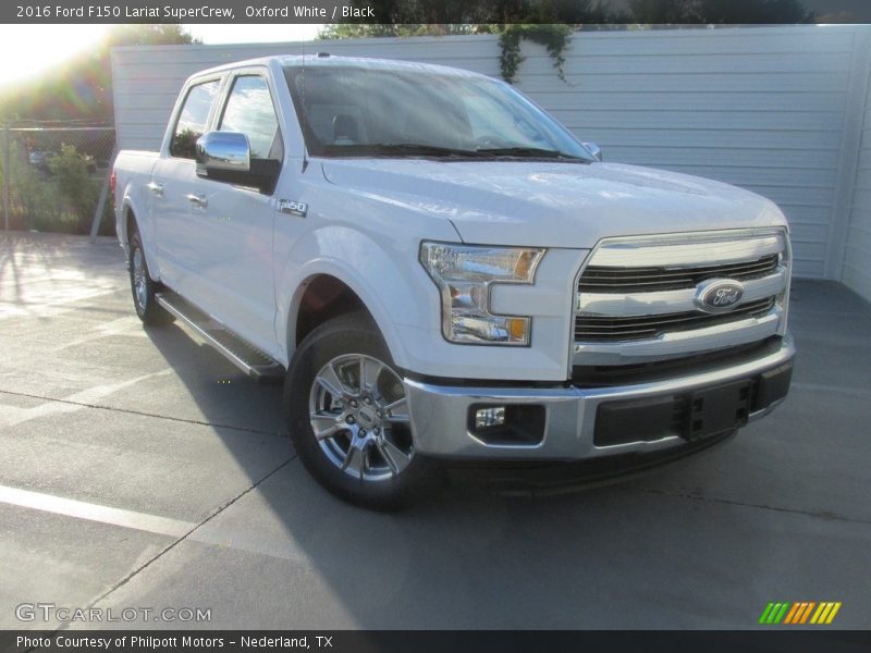Oxford White / Black 2016 Ford F150 Lariat SuperCrew