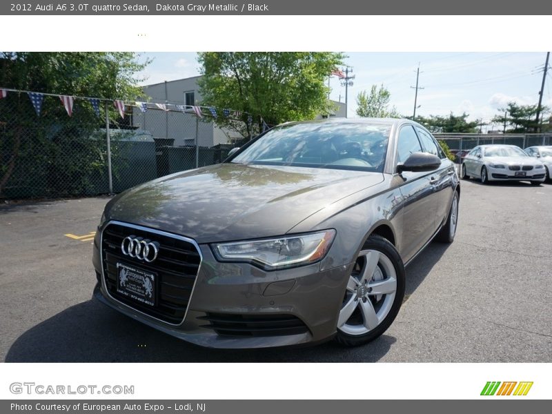 Dakota Gray Metallic / Black 2012 Audi A6 3.0T quattro Sedan