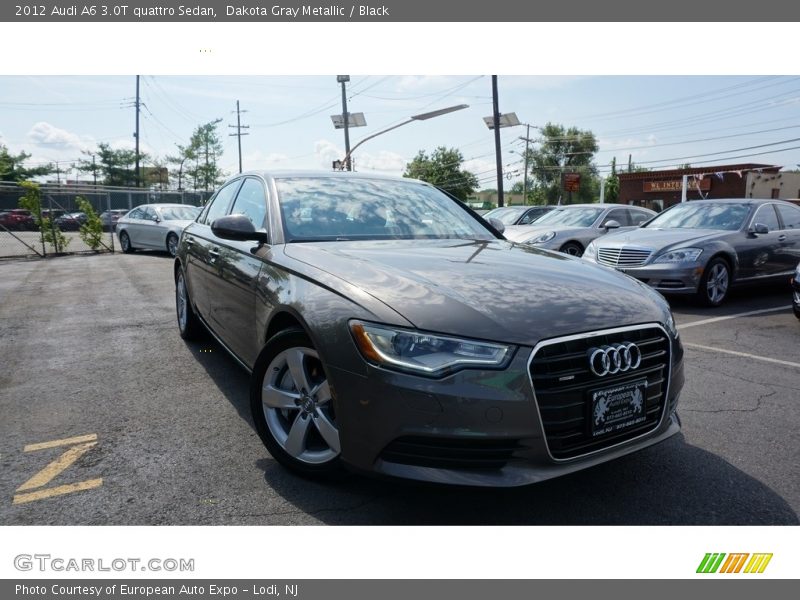 Dakota Gray Metallic / Black 2012 Audi A6 3.0T quattro Sedan