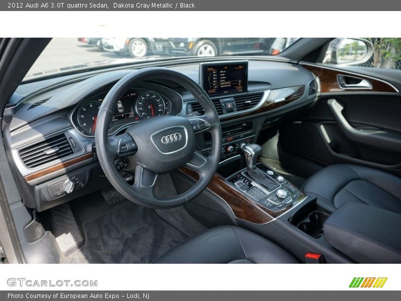Dakota Gray Metallic / Black 2012 Audi A6 3.0T quattro Sedan