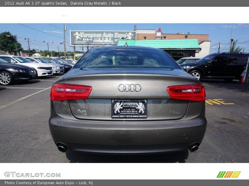 Dakota Gray Metallic / Black 2012 Audi A6 3.0T quattro Sedan