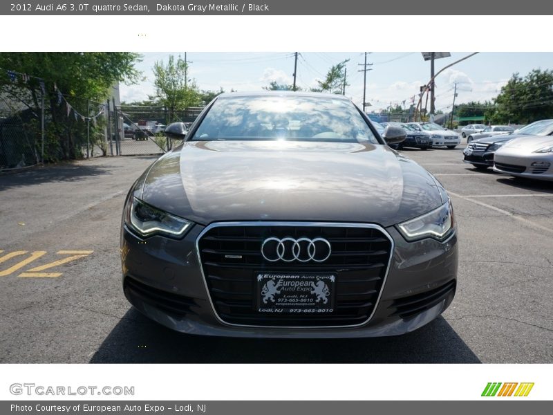 Dakota Gray Metallic / Black 2012 Audi A6 3.0T quattro Sedan
