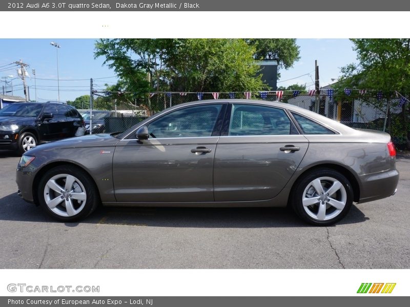 Dakota Gray Metallic / Black 2012 Audi A6 3.0T quattro Sedan