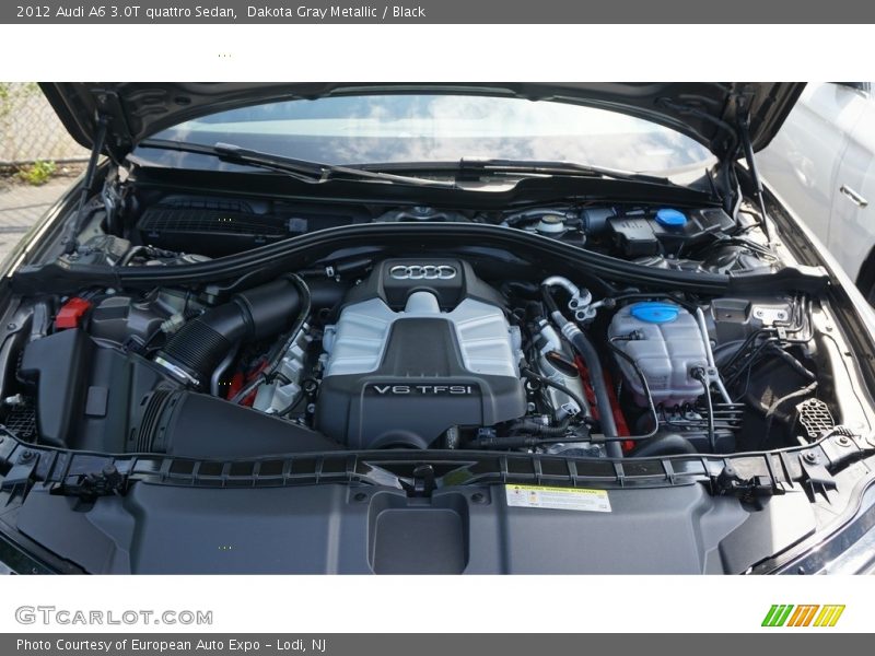 Dakota Gray Metallic / Black 2012 Audi A6 3.0T quattro Sedan
