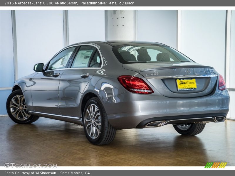 Palladium Silver Metallic / Black 2016 Mercedes-Benz C 300 4Matic Sedan