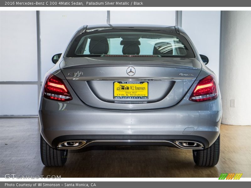 Palladium Silver Metallic / Black 2016 Mercedes-Benz C 300 4Matic Sedan