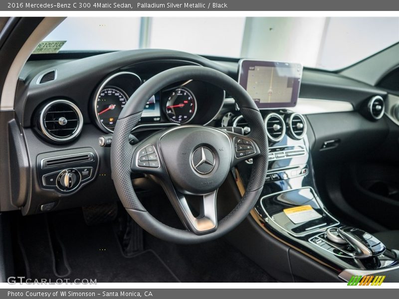 Palladium Silver Metallic / Black 2016 Mercedes-Benz C 300 4Matic Sedan