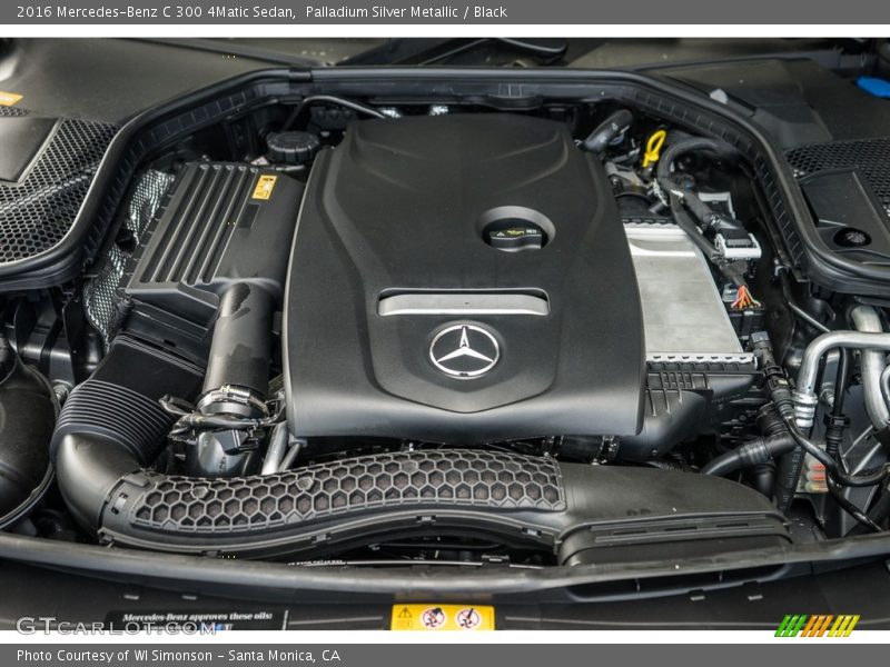 Palladium Silver Metallic / Black 2016 Mercedes-Benz C 300 4Matic Sedan