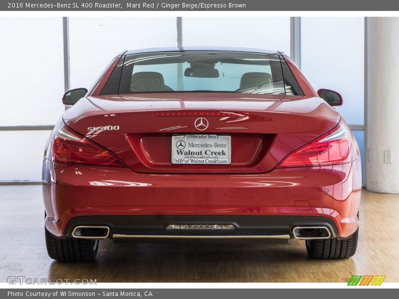 Mars Red / Ginger Beige/Espresso Brown 2016 Mercedes-Benz SL 400 Roadster