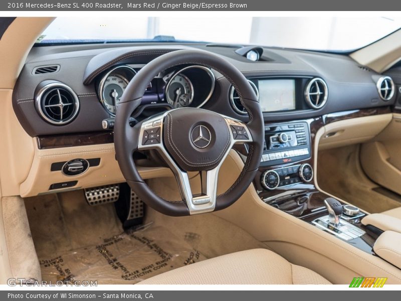 Mars Red / Ginger Beige/Espresso Brown 2016 Mercedes-Benz SL 400 Roadster