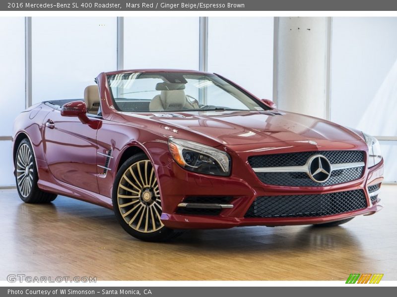 Mars Red / Ginger Beige/Espresso Brown 2016 Mercedes-Benz SL 400 Roadster