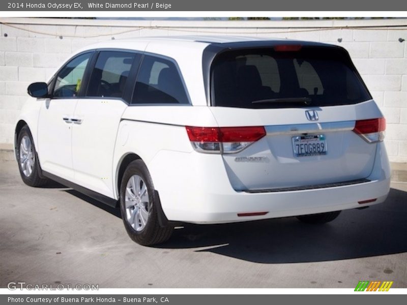 White Diamond Pearl / Beige 2014 Honda Odyssey EX