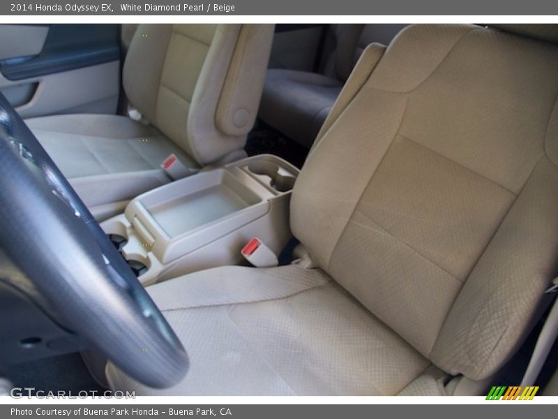 White Diamond Pearl / Beige 2014 Honda Odyssey EX