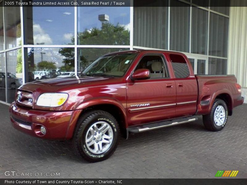 Salsa Red Pearl / Taupe 2005 Toyota Tundra Limited Access Cab