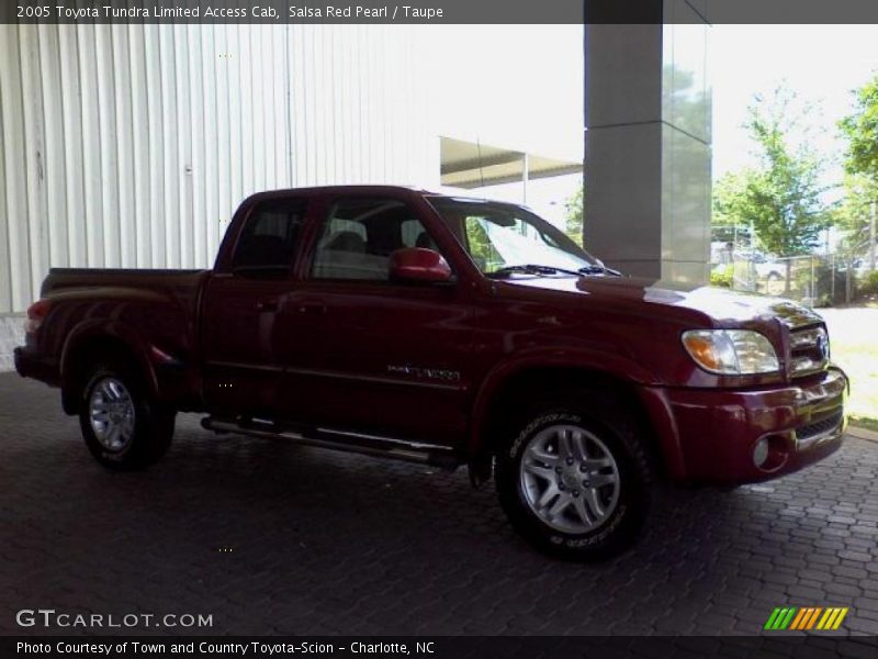 Salsa Red Pearl / Taupe 2005 Toyota Tundra Limited Access Cab