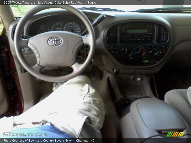 Salsa Red Pearl / Taupe 2005 Toyota Tundra Limited Access Cab