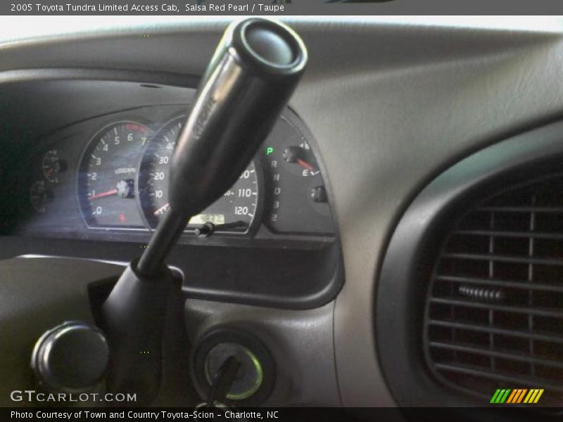 Salsa Red Pearl / Taupe 2005 Toyota Tundra Limited Access Cab