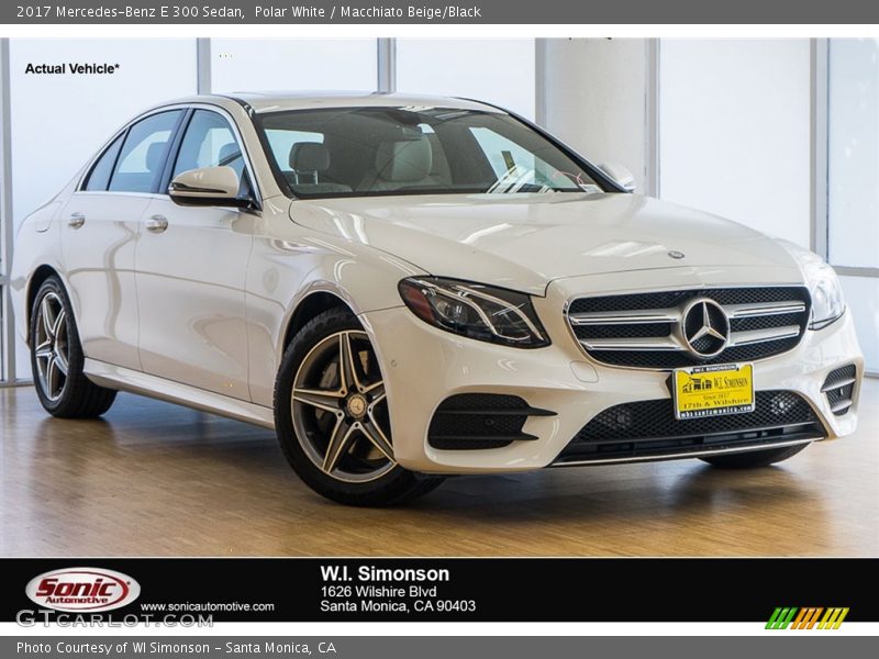 Polar White / Macchiato Beige/Black 2017 Mercedes-Benz E 300 Sedan