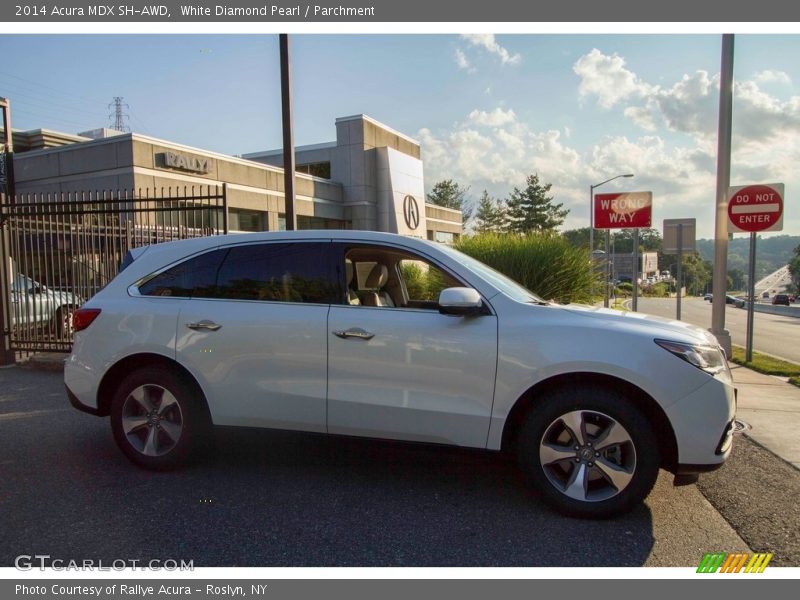 White Diamond Pearl / Parchment 2014 Acura MDX SH-AWD