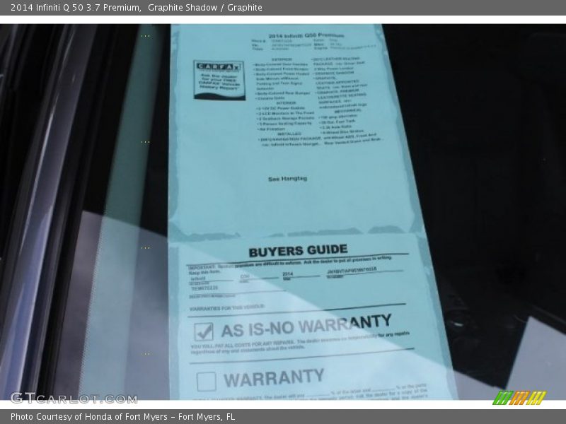 Graphite Shadow / Graphite 2014 Infiniti Q 50 3.7 Premium