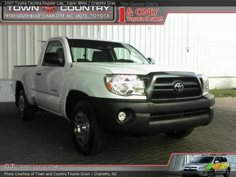 Super White / Graphite Gray 2007 Toyota Tacoma Regular Cab