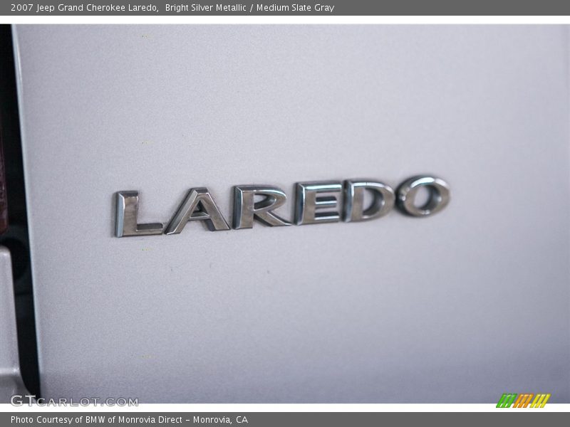 Bright Silver Metallic / Medium Slate Gray 2007 Jeep Grand Cherokee Laredo