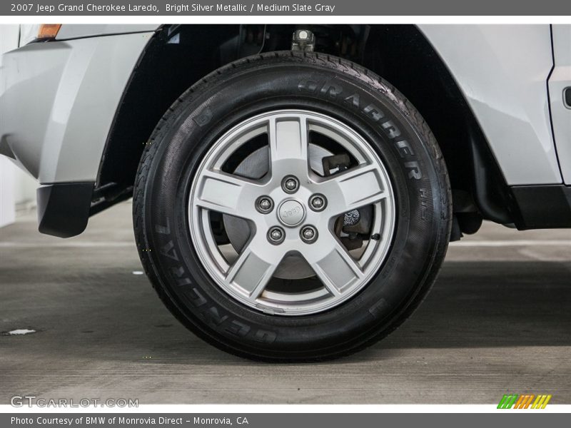 Bright Silver Metallic / Medium Slate Gray 2007 Jeep Grand Cherokee Laredo