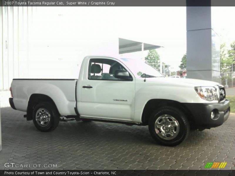 Super White / Graphite Gray 2007 Toyota Tacoma Regular Cab