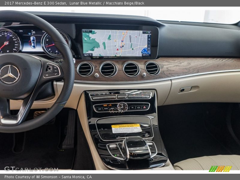 Lunar Blue Metallic / Macchiato Beige/Black 2017 Mercedes-Benz E 300 Sedan