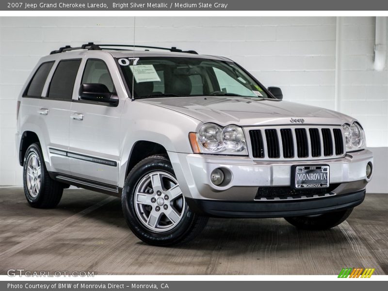 Bright Silver Metallic / Medium Slate Gray 2007 Jeep Grand Cherokee Laredo