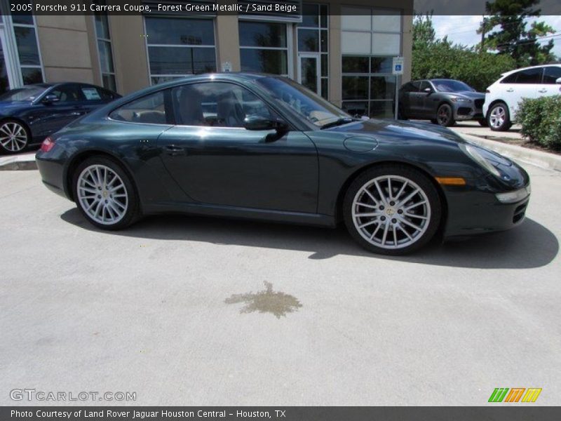 Forest Green Metallic / Sand Beige 2005 Porsche 911 Carrera Coupe