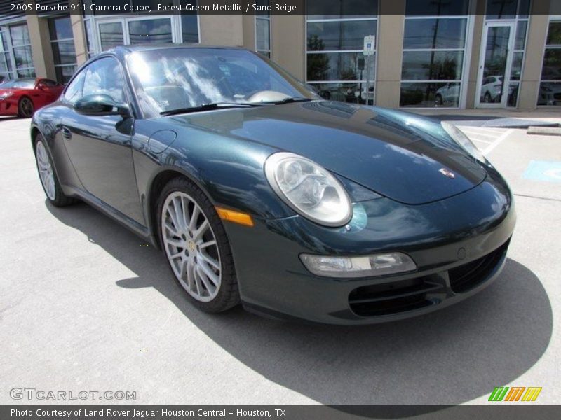 Forest Green Metallic / Sand Beige 2005 Porsche 911 Carrera Coupe