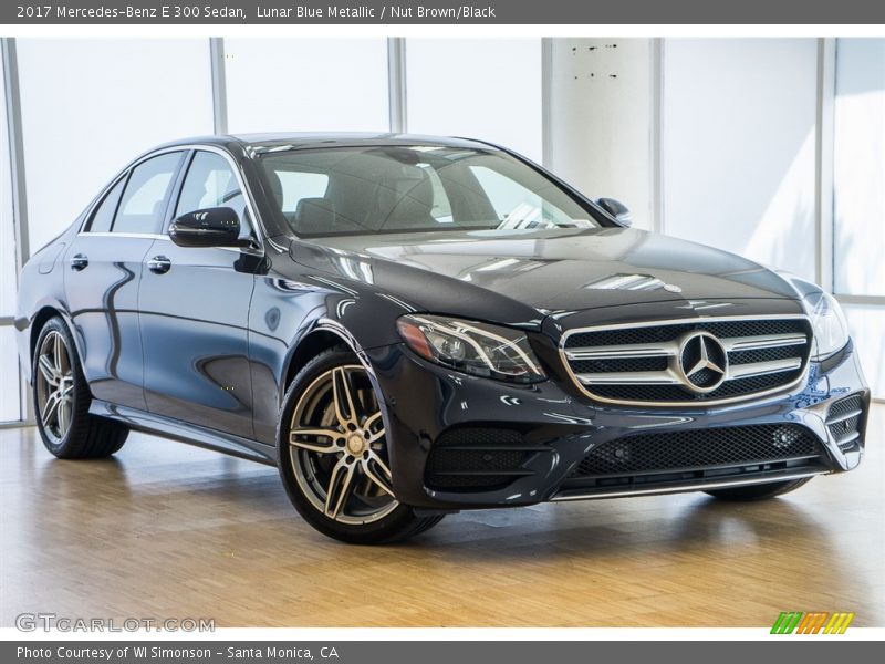 Lunar Blue Metallic / Nut Brown/Black 2017 Mercedes-Benz E 300 Sedan