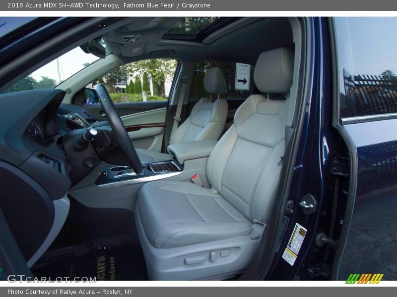 Fathom Blue Pearl / Graystone 2016 Acura MDX SH-AWD Technology