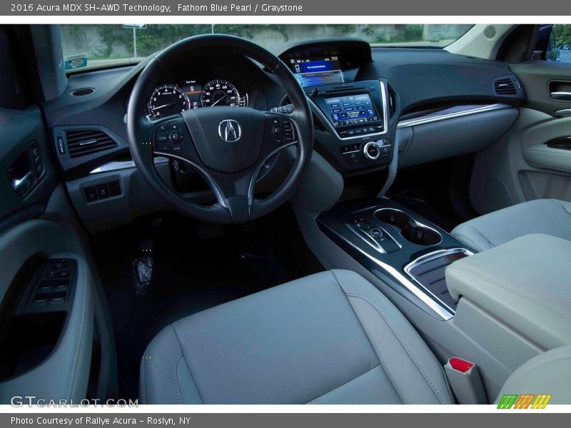 Fathom Blue Pearl / Graystone 2016 Acura MDX SH-AWD Technology