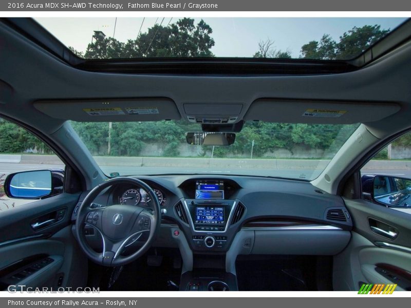 Fathom Blue Pearl / Graystone 2016 Acura MDX SH-AWD Technology