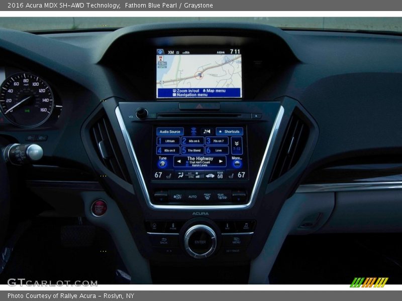 Fathom Blue Pearl / Graystone 2016 Acura MDX SH-AWD Technology
