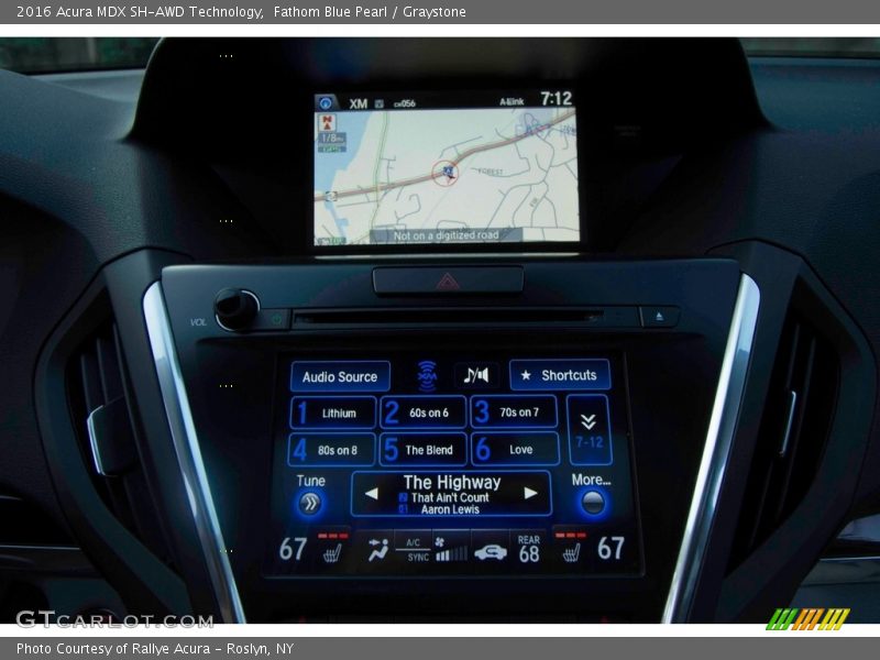 Fathom Blue Pearl / Graystone 2016 Acura MDX SH-AWD Technology